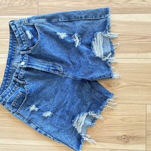 Light Blue Denim Shorts Size [8/10] – High Rise Jean Shorts Summer Casual